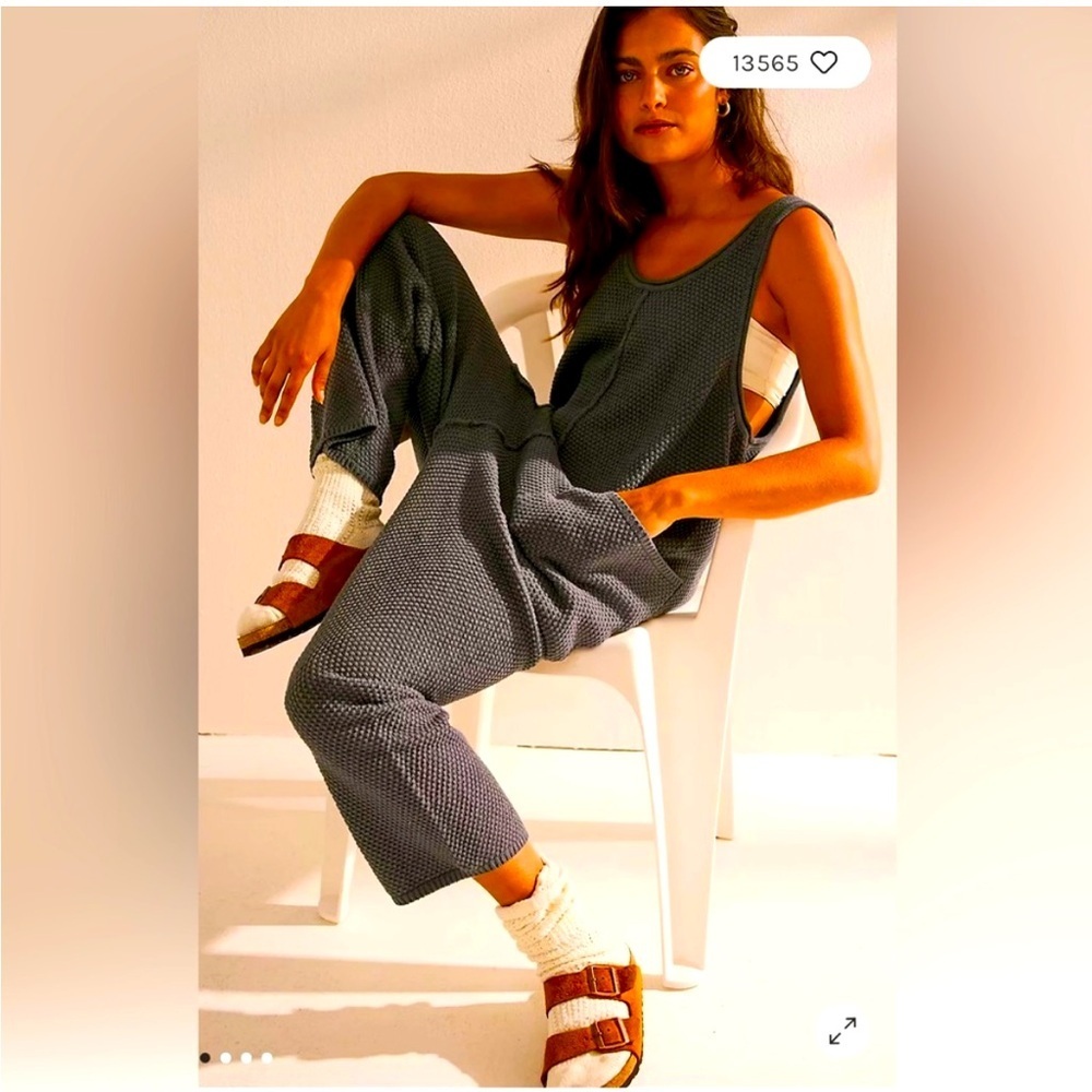 EUC Free People FP beach Hailee Black Jumpsuit small - Picture 4 of 8